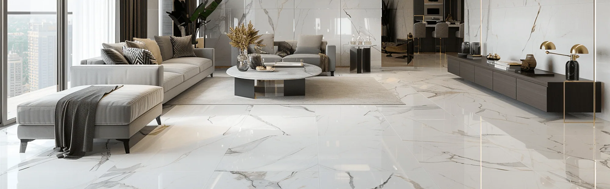 The showroom at Sakthi Marbles & Granites