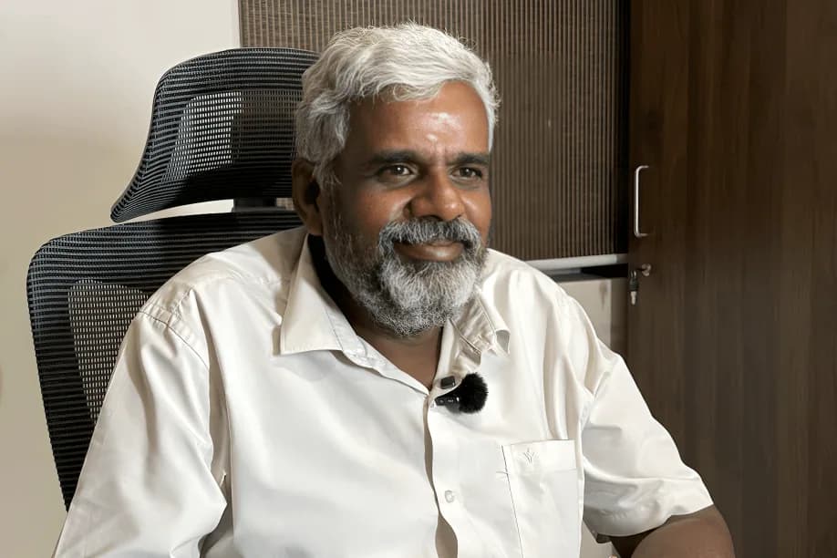Portrait of Manohar Shanmugam, founder of Sakthi Marbles & Granites