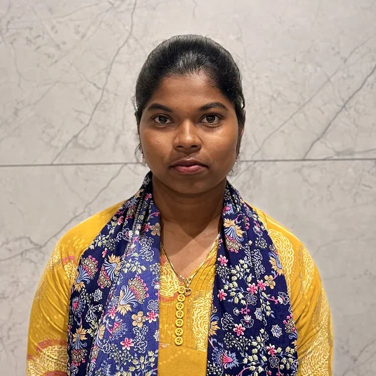 Portrait of Sindhu, senior sales executive at Sakthi Marbles & Granites