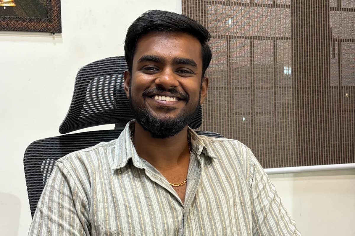 Portrait of Vignesh Manohar, managing director of Sakthi Marbles & Granites